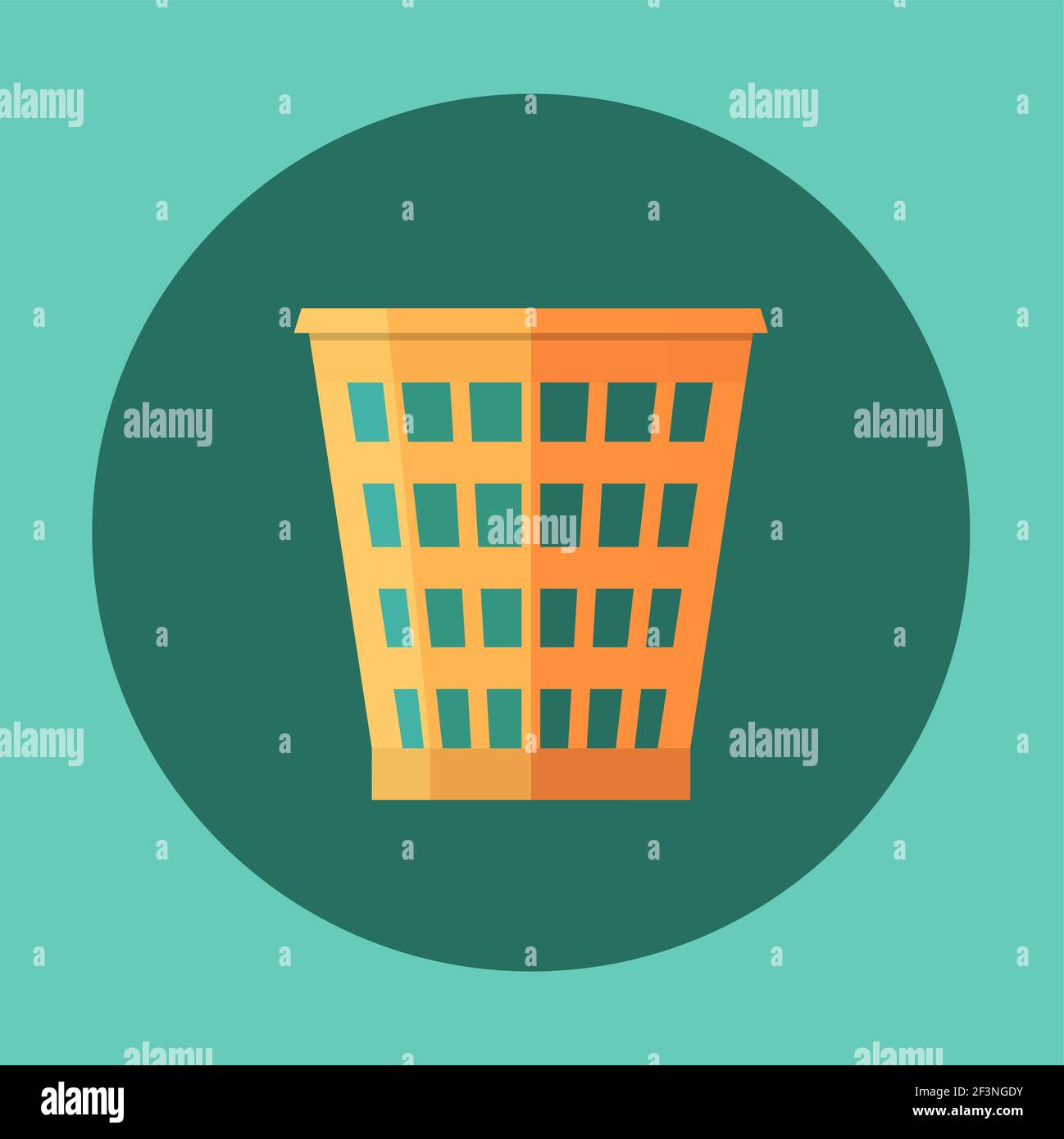 Trash Recycle Bin Garbage Flat icon . Vector illustration Stock Vector ...