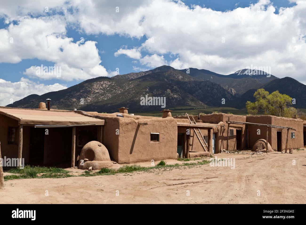 The ancient Native American settlement of Taos Pueblo, New Mexico, USA