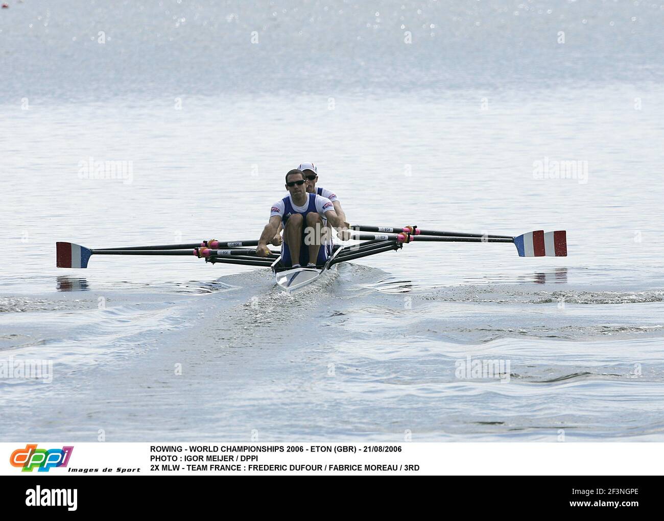 ROWING - WORLD CHAMPIONSHIPS 2006 - ETON (GBR) - 21/08/2006 PHOTO : IGOR MEIJER / DPPI 2X MLW - TEAM FRANCE : FREDERIC DUFOUR / FABRICE MOREAU / 3RD Stock Photo