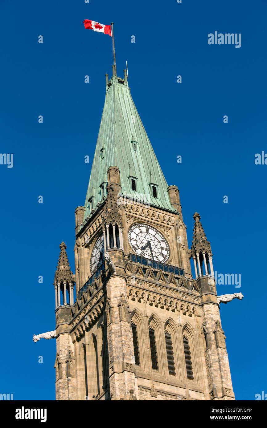 Canada,Ontario,Ottawa,Peace Tower, also known as the Tower of Victory ...