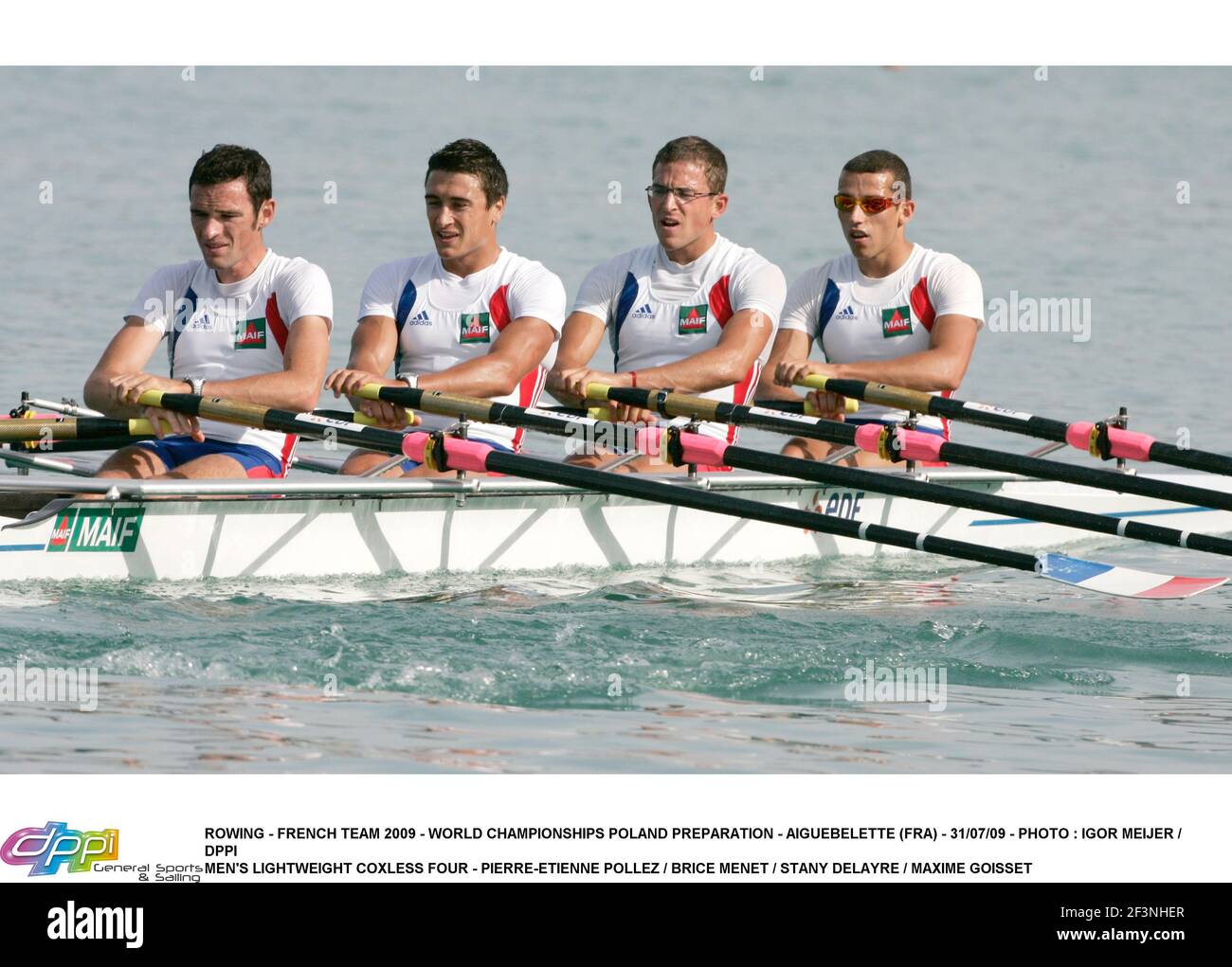 ROWING FRENCH TEAM 2009 WORLD CHAMPIONSHIPS POLAND PREPARATION AIGUEBELETTE (FRA) 31/07