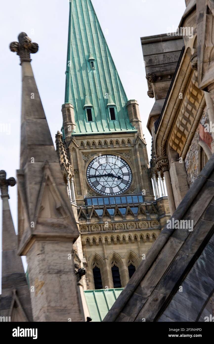 Canada,Ontario,Ottawa,Peace Tower, also known as the Tower of Victory and Peace Stock Photo
