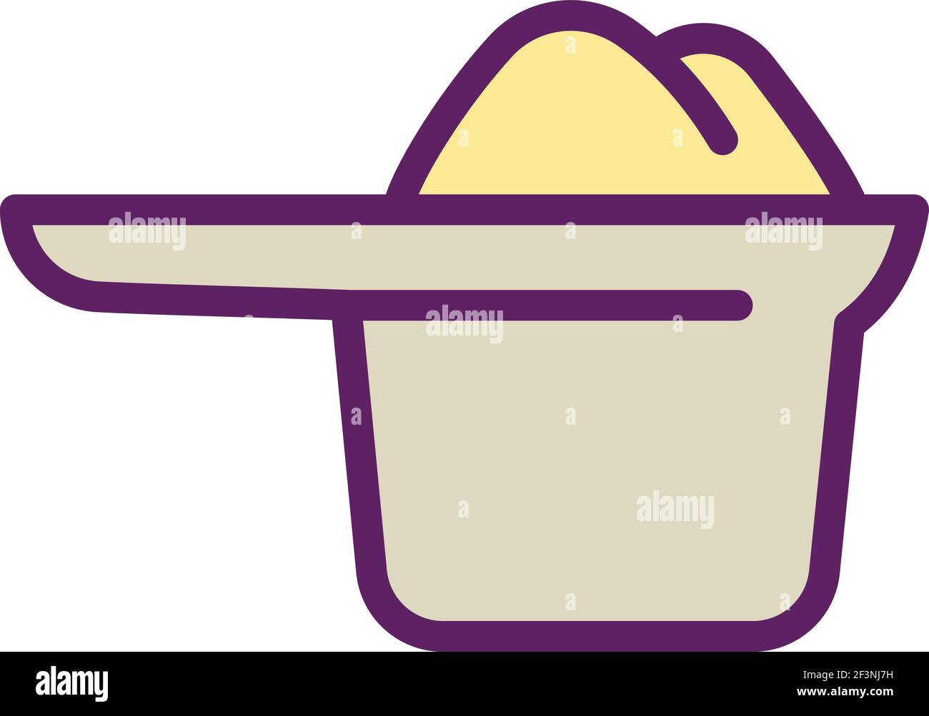 Protein powder spoon icon. Outline Protein powder spoon vector icon for ...