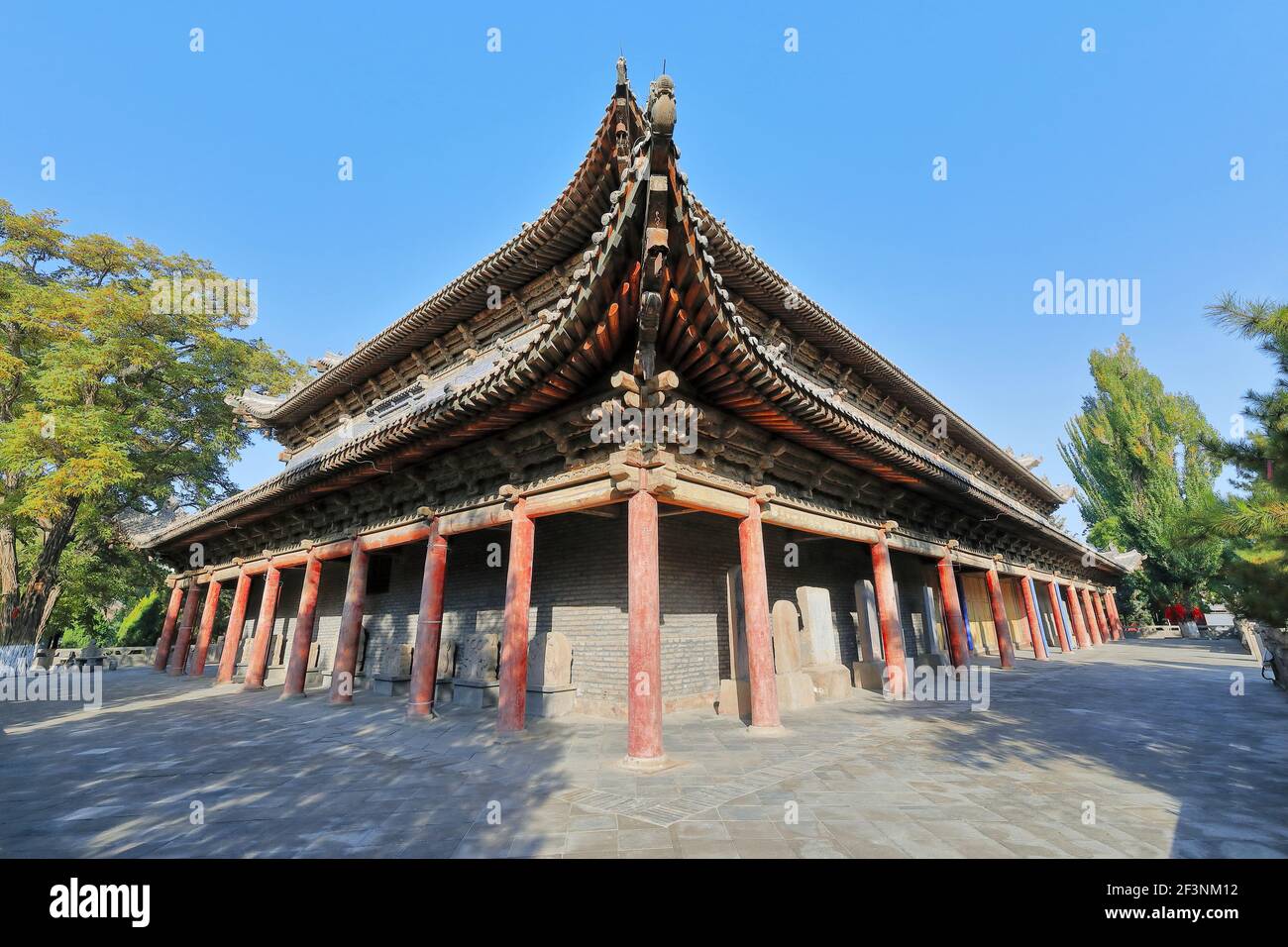 SE.corner Reclining Buddha Hall-Dafo Si Great Buddha Temple. Zhangye-Gansu province-China-1257 Stock Photo