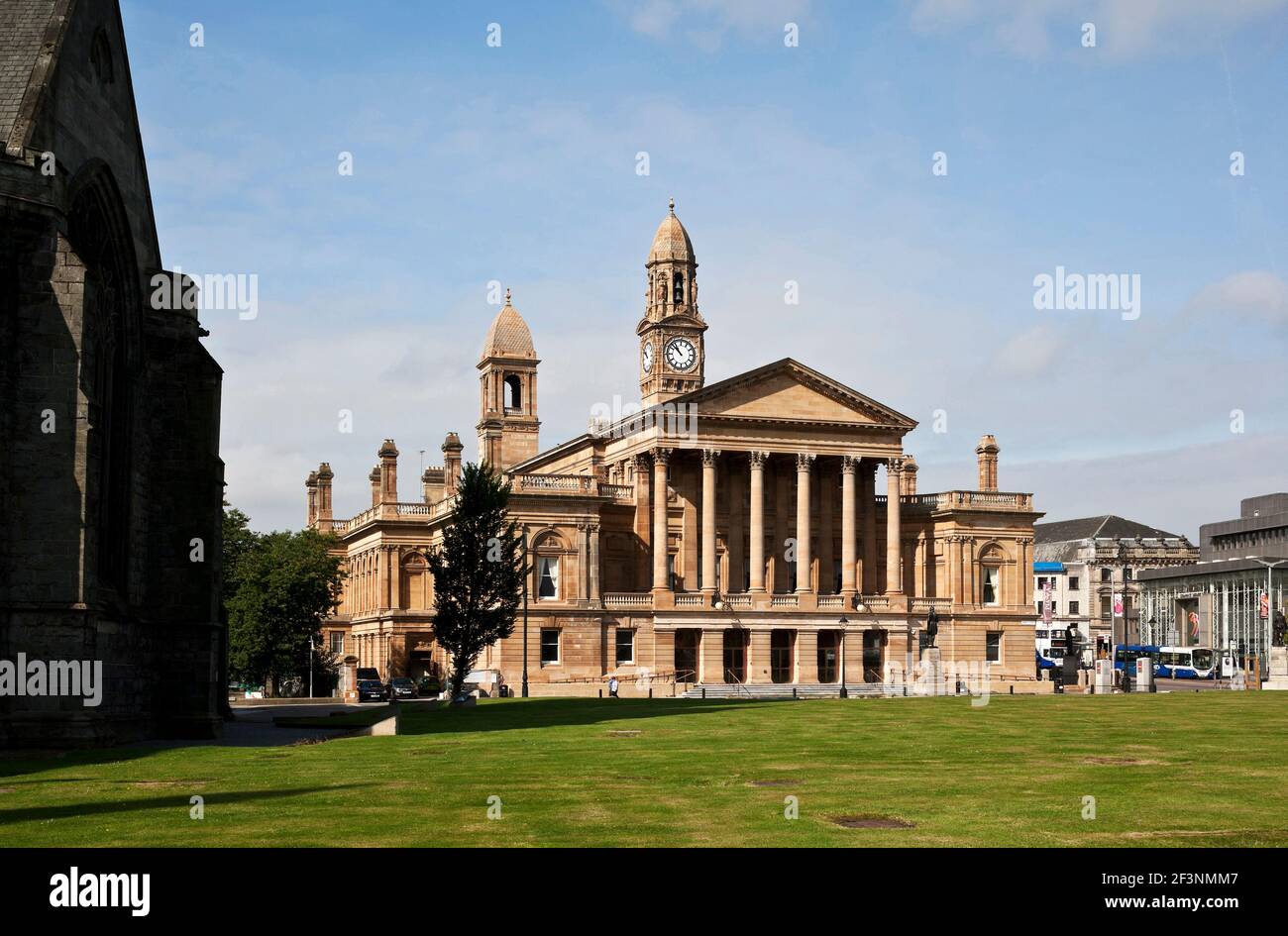 Paisley Town Hall. A 19th century town hall building recently refurbished. Stock Photo