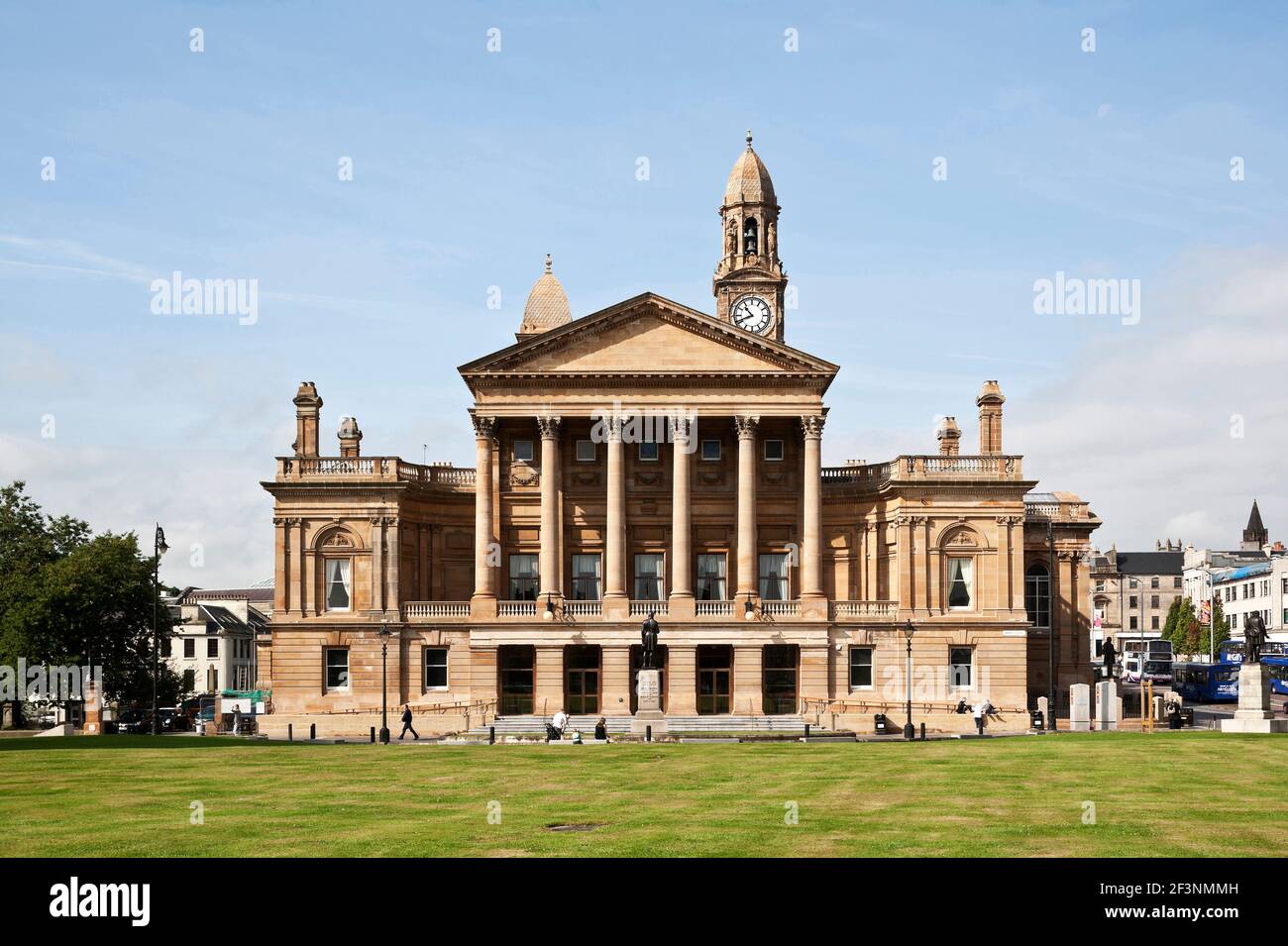 Paisley Town Hall. A 19th century town hall building recently refurbished. Stock Photo