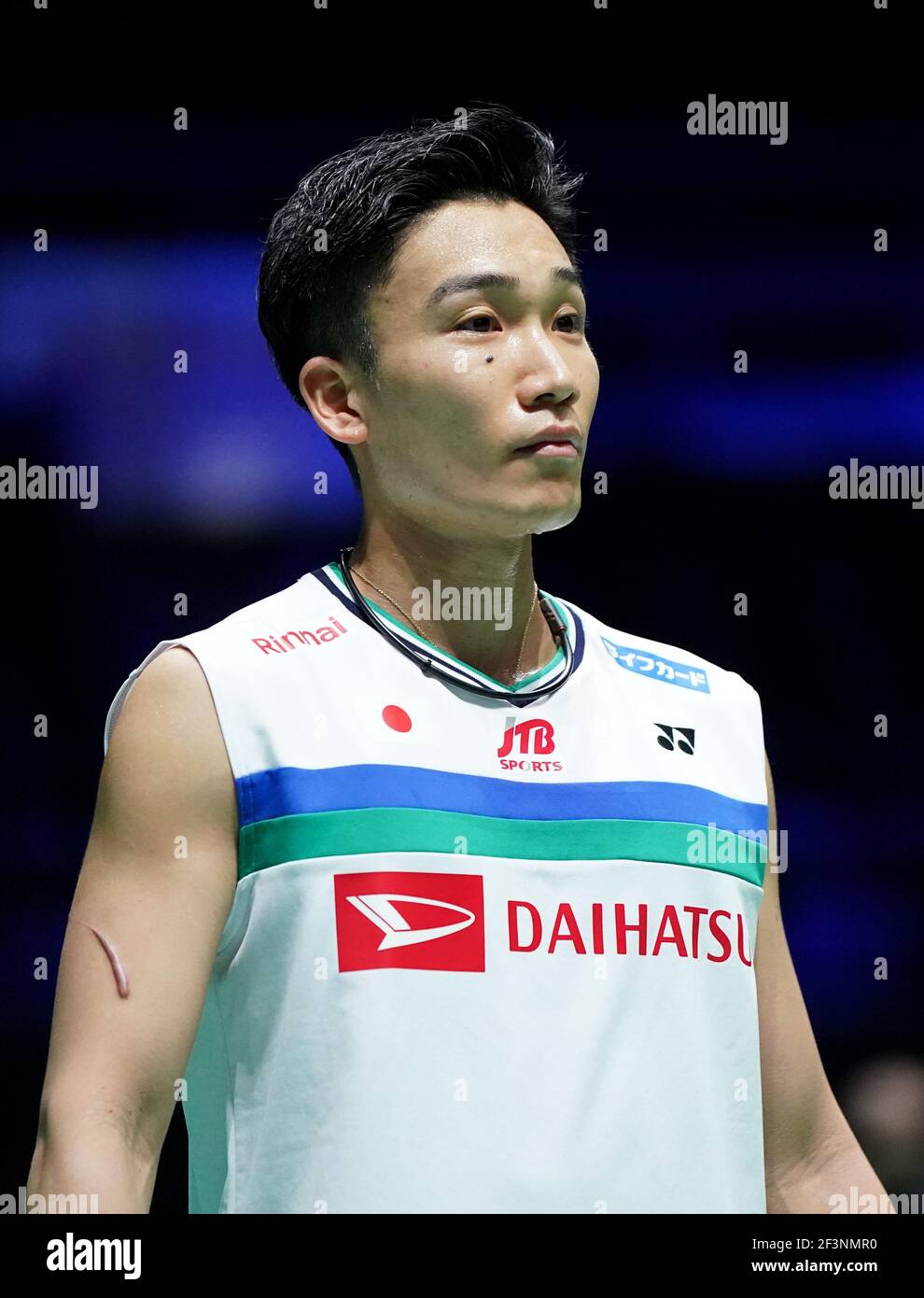Kento Momota during day one of the YONEX All England Open Badminton Championships at Utilita Arena Birmingham. Picture date: Wednesday March 17, 2021. Stock Photo
