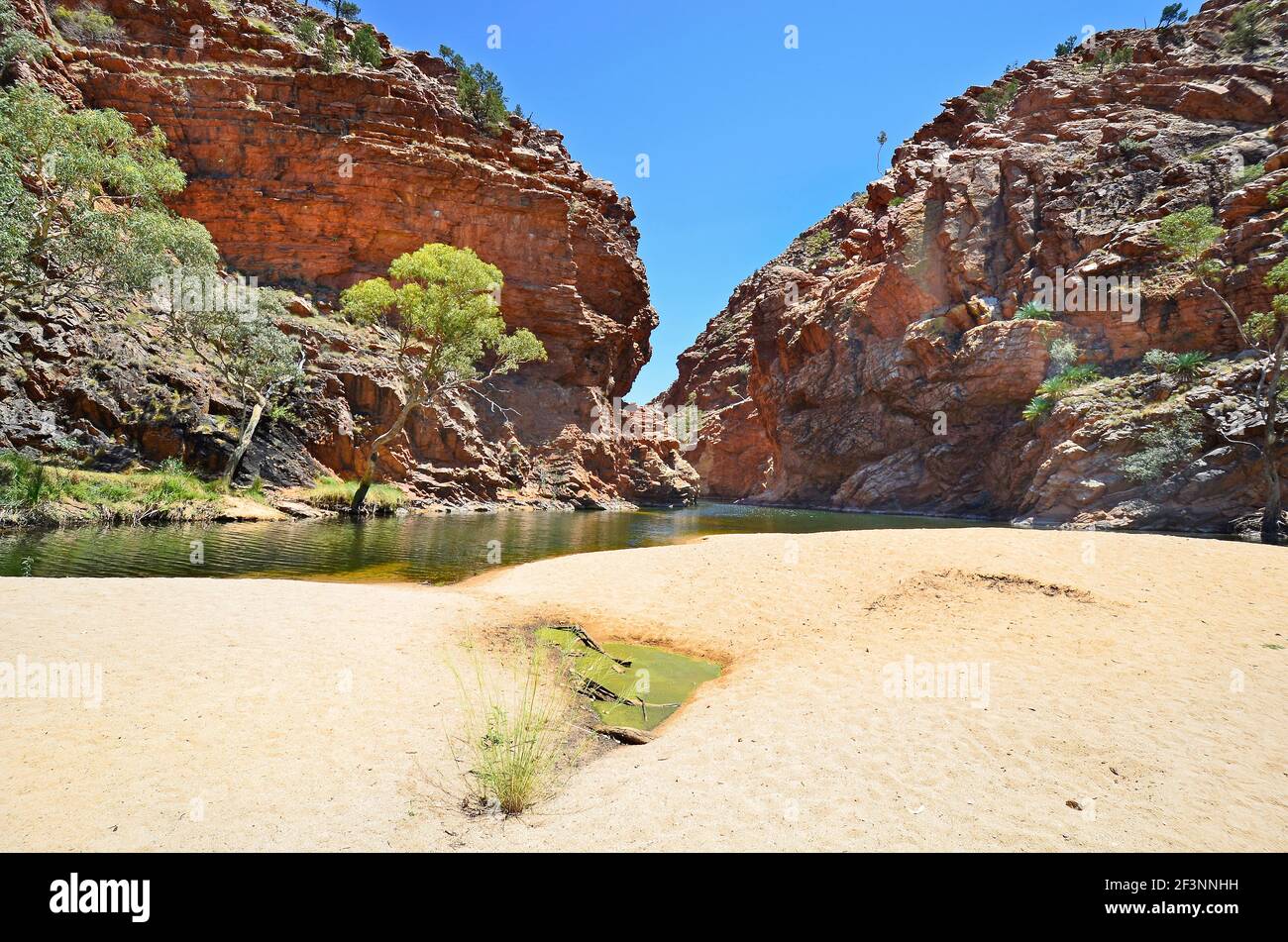Australia, NT, Ellery Creek Big Hole, lake and waterhole in West McDonnell Range national park Stock Photo