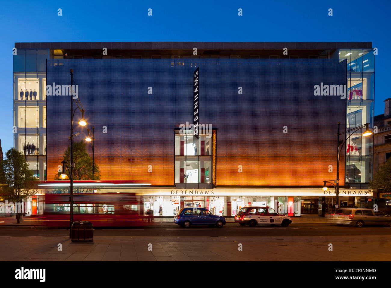 Debenhams, Oxford Street, London. New facade by Ned Kahn in conjunction with Archial Norr. Stock Photo