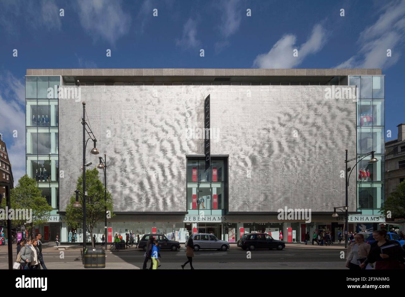 Debenhams, Oxford Street, London. New facade by Ned Kahn in conjunction with Archial Norr. Stock Photo
