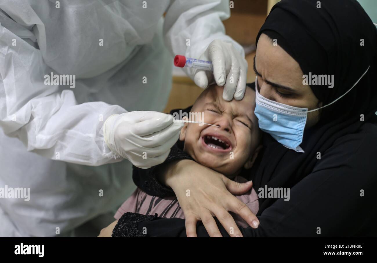 Coronavirus Outbreak in Gaza Stock Photo