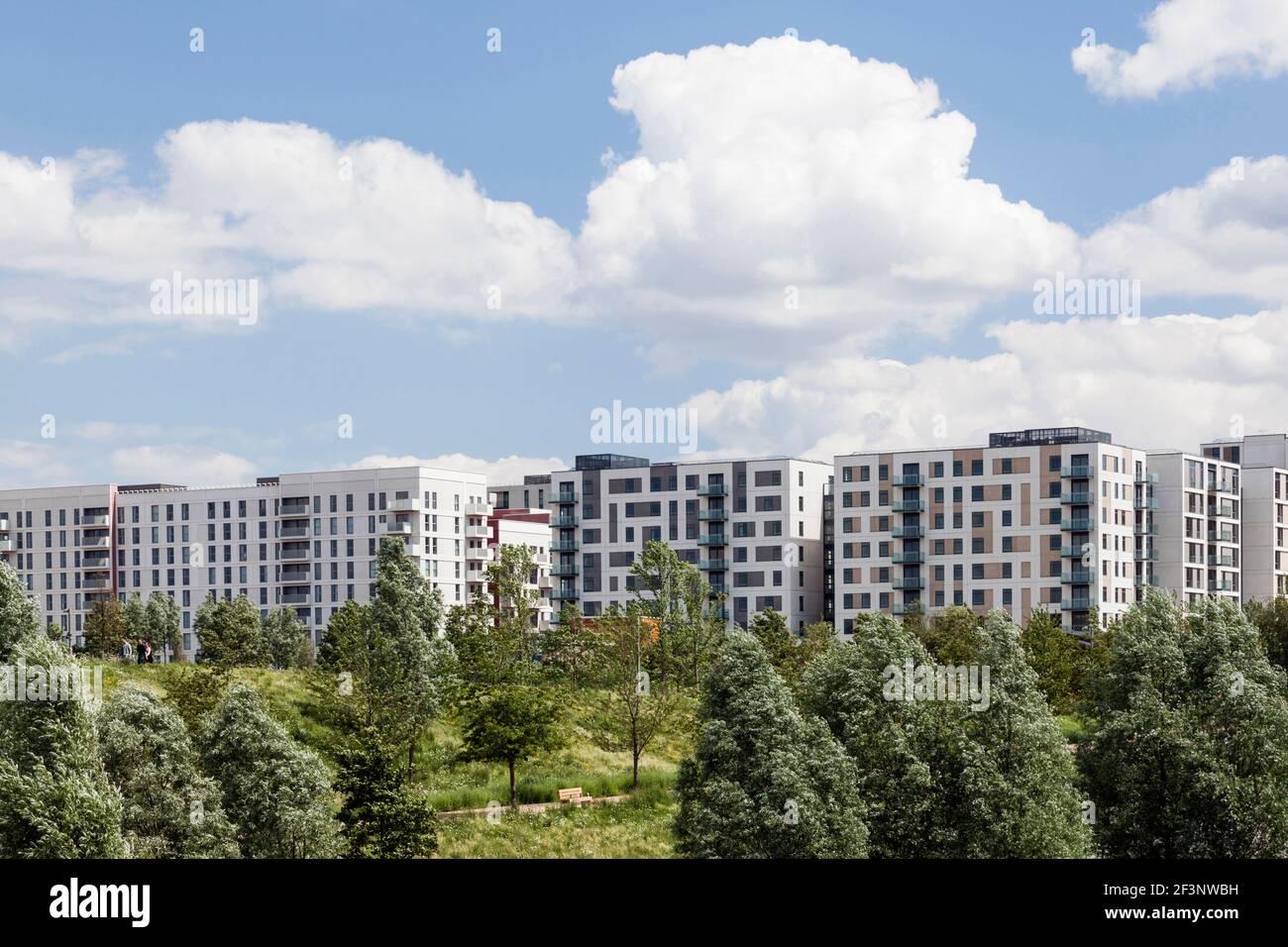 View from the Queen Elizabeth Olympic Park of Chobham Manor, Stratford
