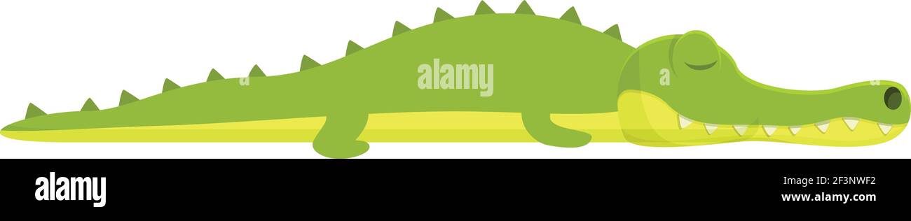 Sleeping crocodile icon. Cartoon of Sleeping crocodile vector icon for web  design isolated on white background Stock Vector Image & Art - Alamy