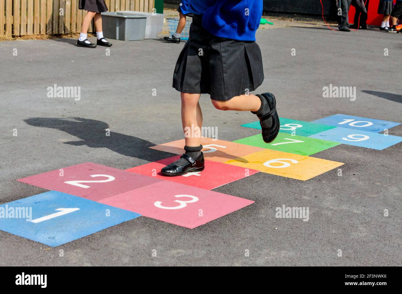 School playground hopscotch hi-res stock photography and images - Alamy