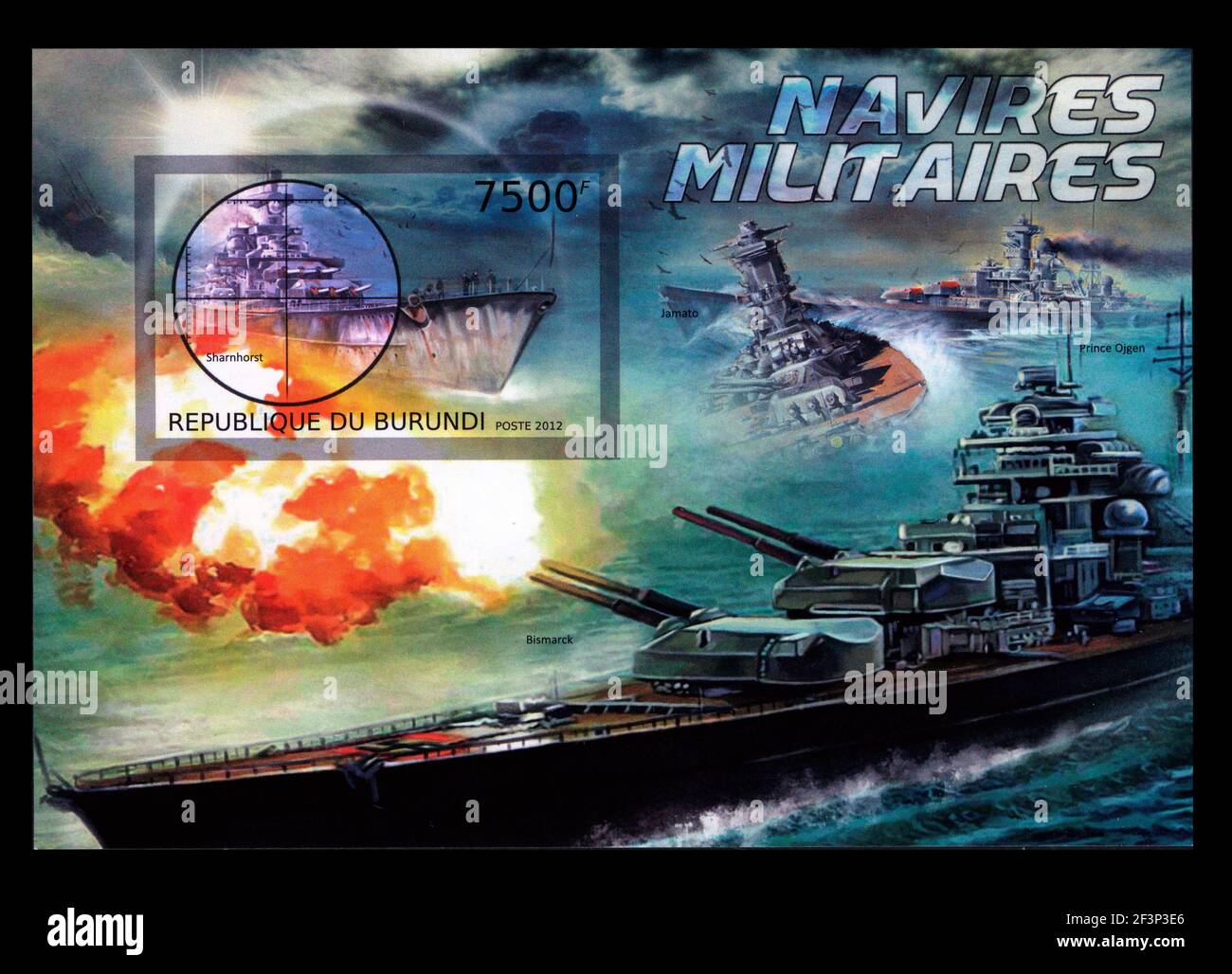 Stamp Print In Burundi 2012 Warships Stock Photo Alamy   Stamp Print In Burundi 2012warships 2F3P3E6 