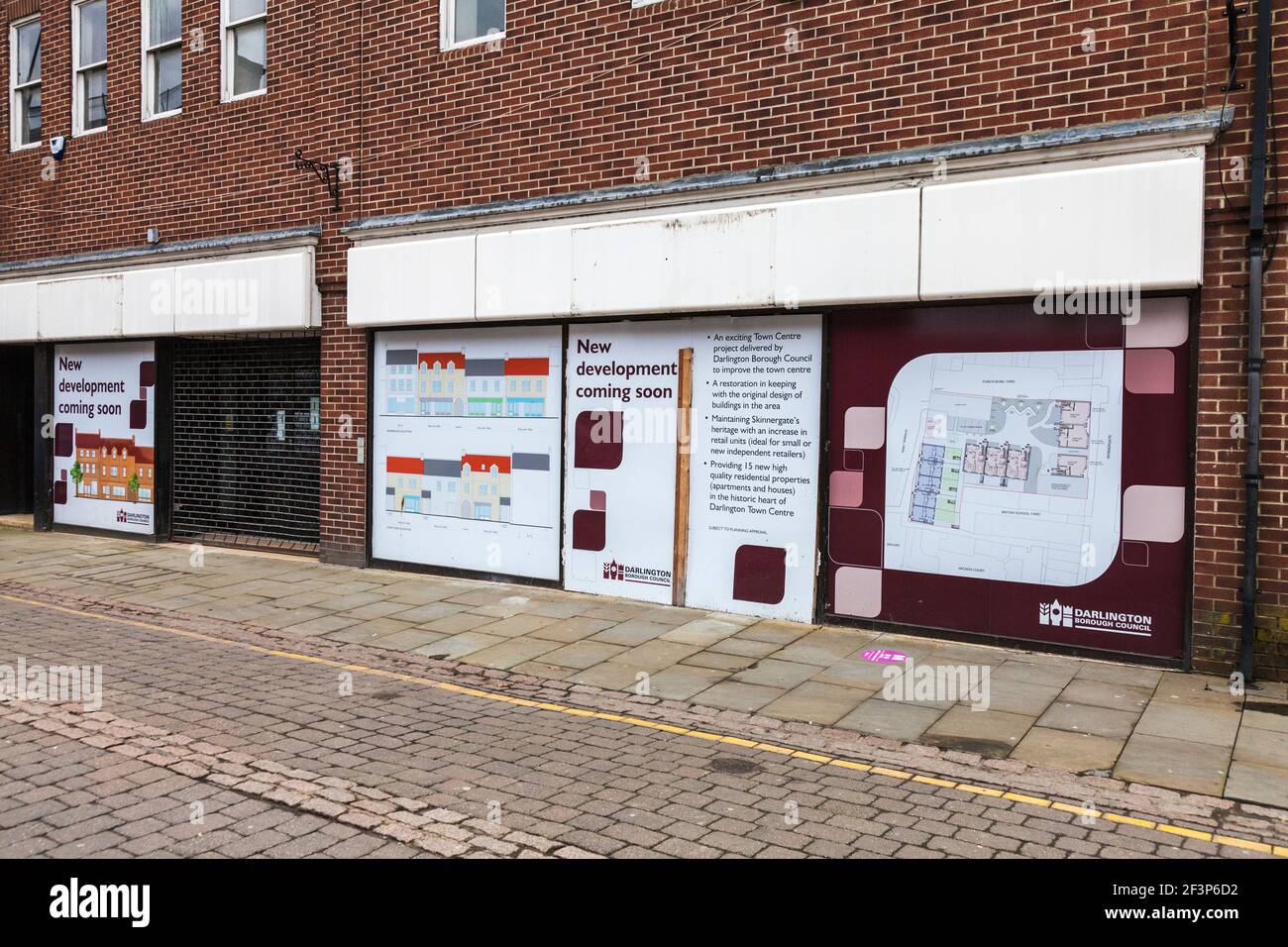 Empty premises awaiting development in Skinnergate,Darlington,England,UK Stock Photo