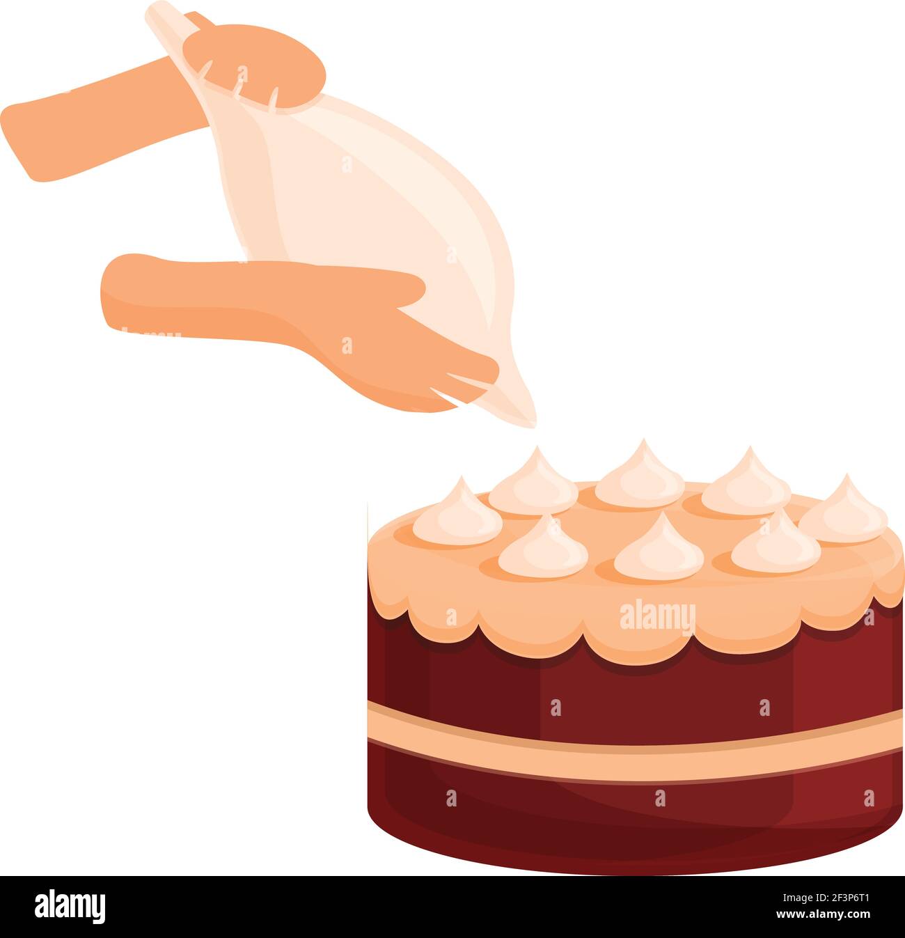 Making cake icon. Cartoon of making cake vector icon for web design  isolated on white background Stock Vector Image & Art - Alamy
