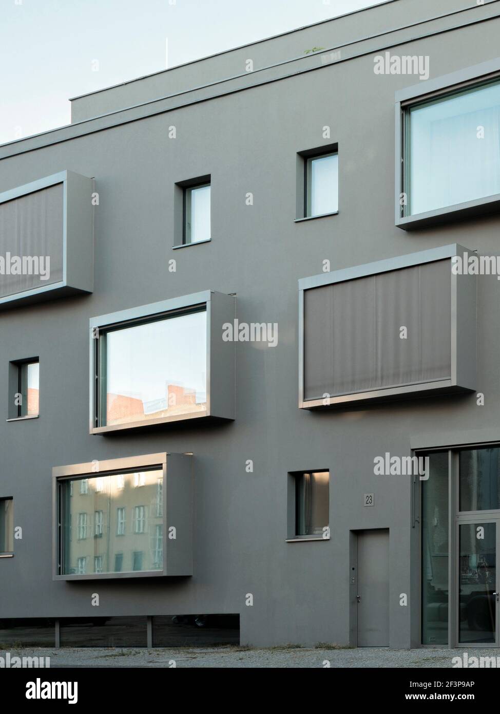 Image showcasing Passivhaus apartment building with gallery space, Berlin Stock Photo ...