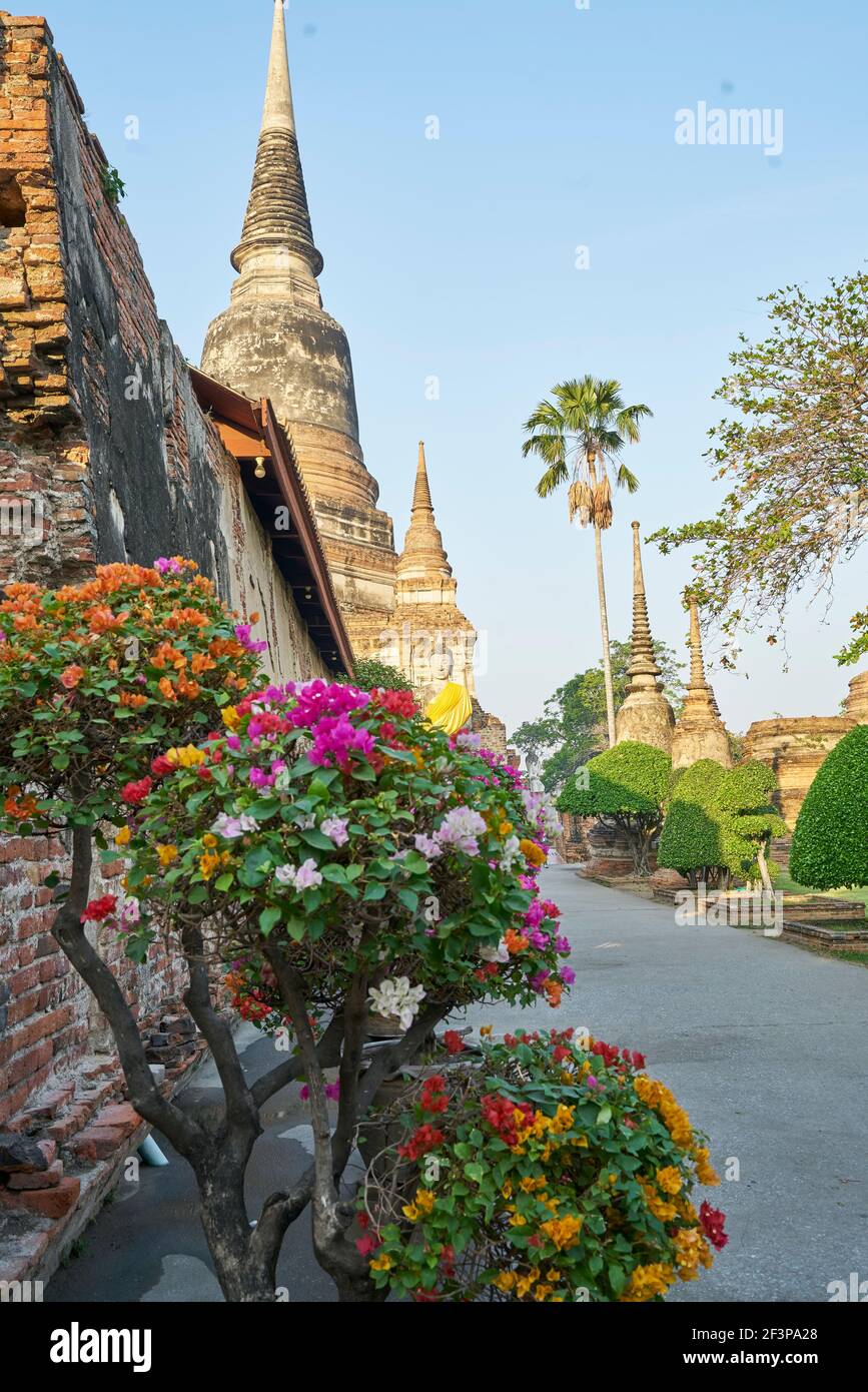 Wat Yai Chai Mongkok in Ayutthaya, Thailand Stock Photo