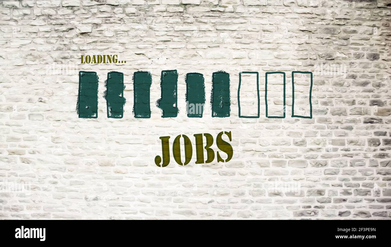 Street Sign the Direction Way to Jobs Stock Photo - Alamy