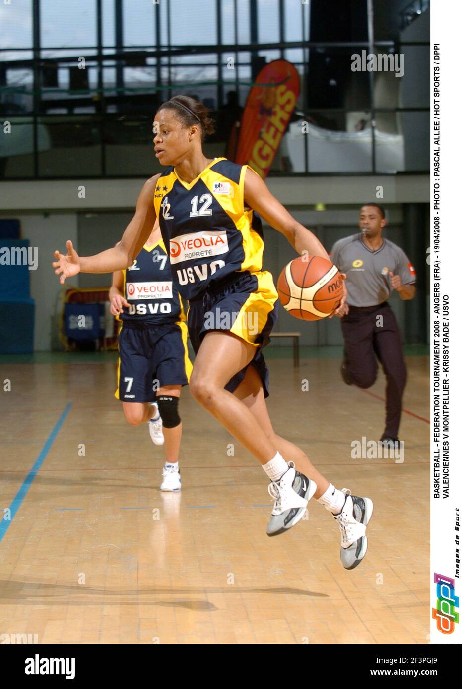 BASKETBALL - FEDERATION TOURNAMENT 2008 - ANGERS (FRA) - 19/04/2008 - PHOTO  : PASCAL ALLEE / HOT SPORTS / DPPI VALENCIENNES V MONTPELLIER - KRISSY BADE  / USVO Stock Photo - Alamy