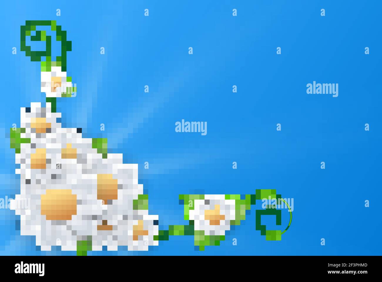 Border blue spring flowers Stock Vector Images - Alamy