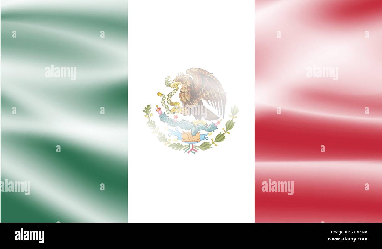 Grunge Mexico flag textured background. Vector illustration Stock