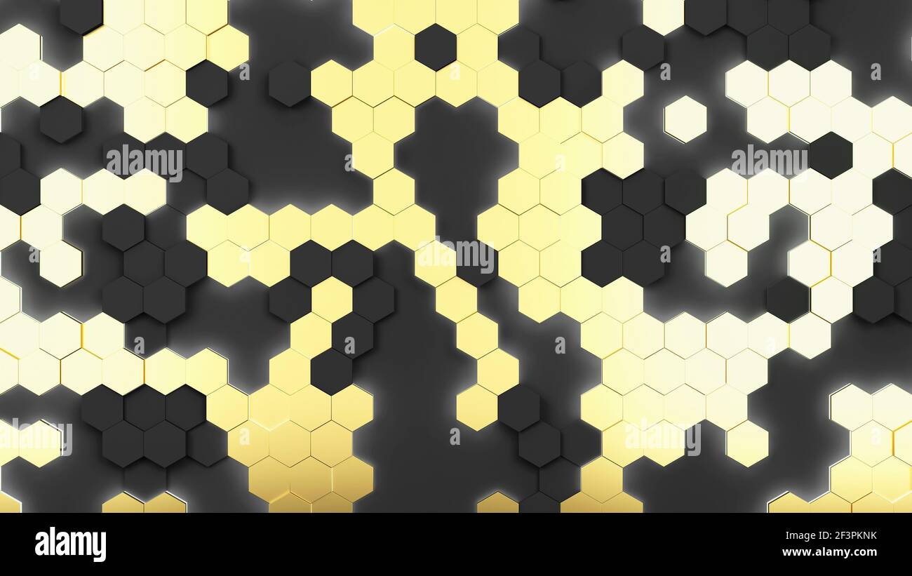 Abstract hexagonal background. 3d illustration Stock Photo - Alamy