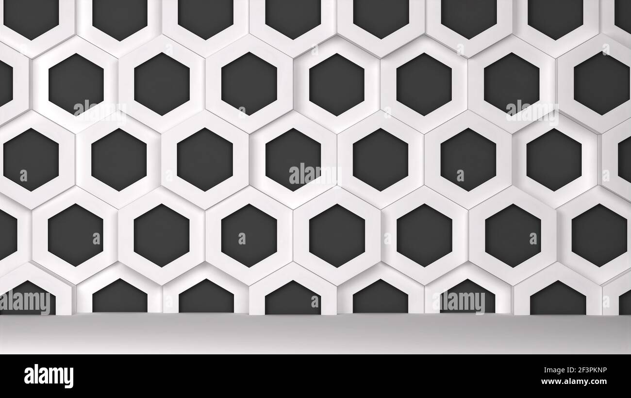Abstract trendy hexagonal pattern. 3d background Stock Photo - Alamy