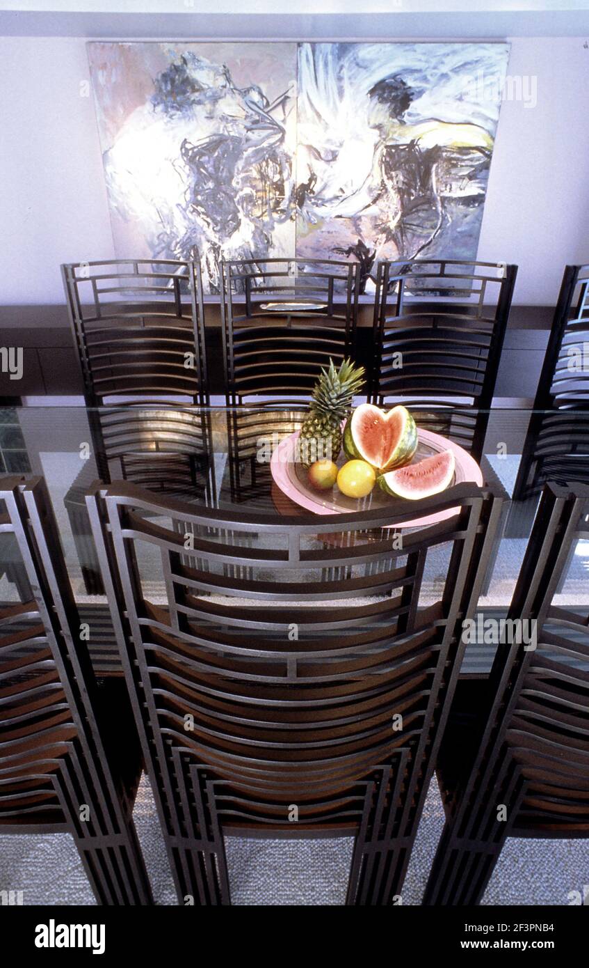 Price Residence, Coral Gables,Tisch und Stühle,Miguel Rodrigo-Mazure Stock Photo