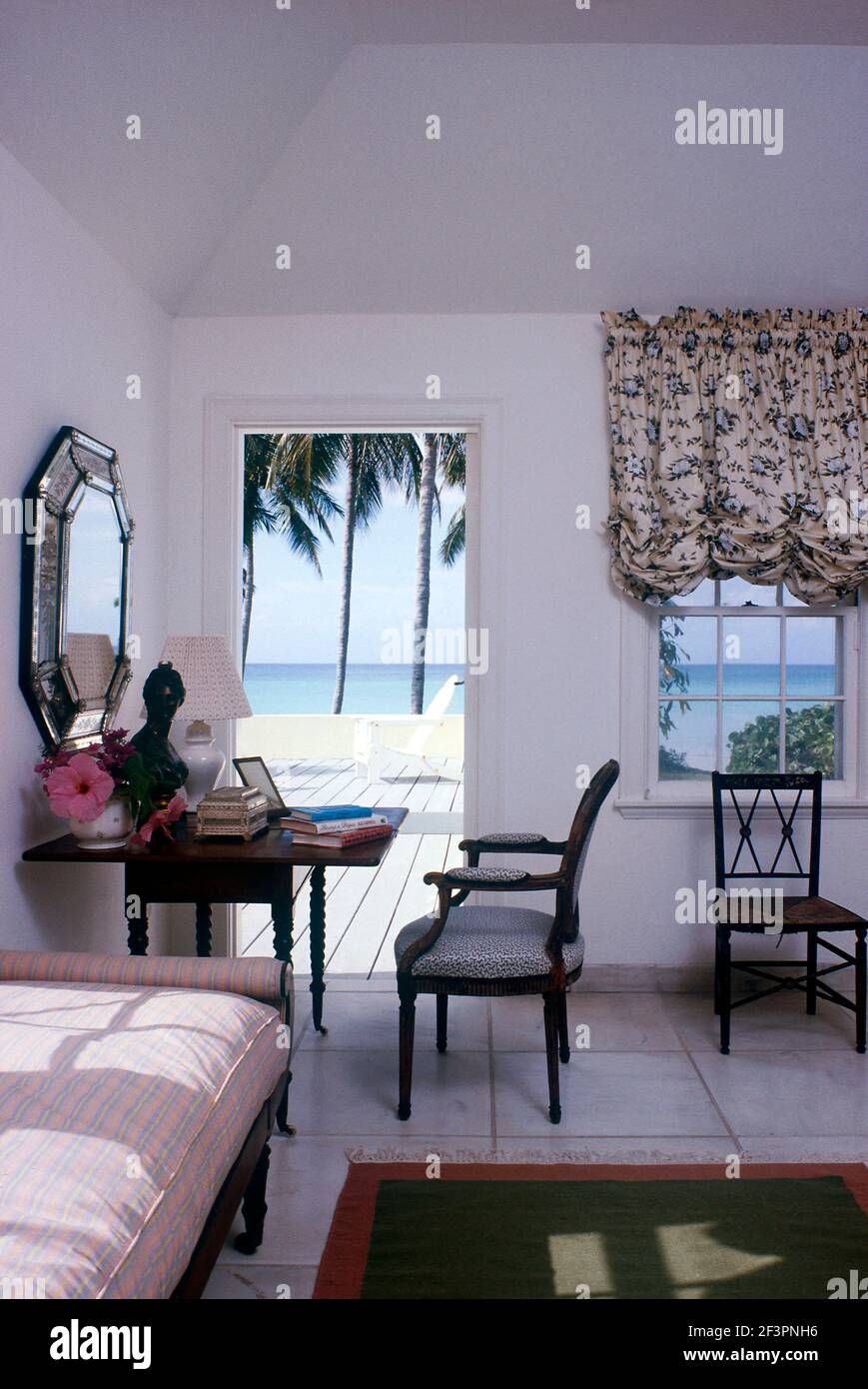 Laura Ashley Residence, Bahamas,Schlafzimmer/Detail Stock Photo