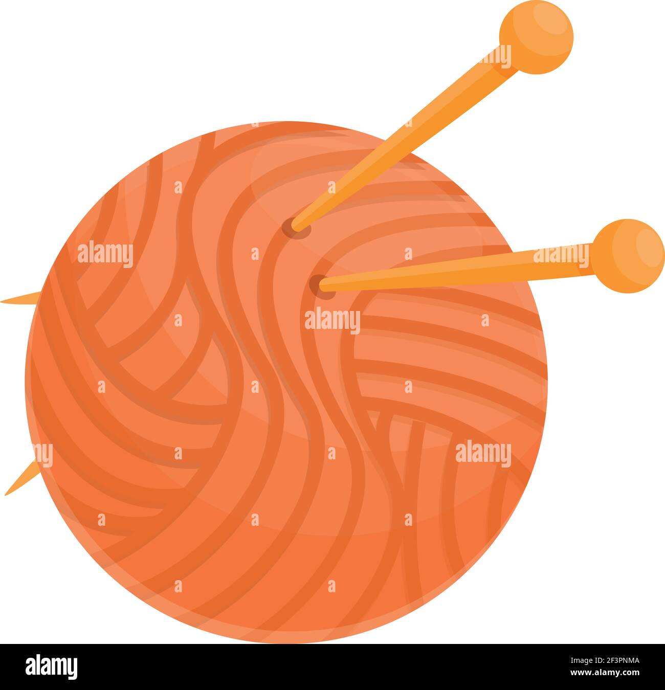 Cotton knitting ball icon. Cartoon of Cotton knitting ball vector icon