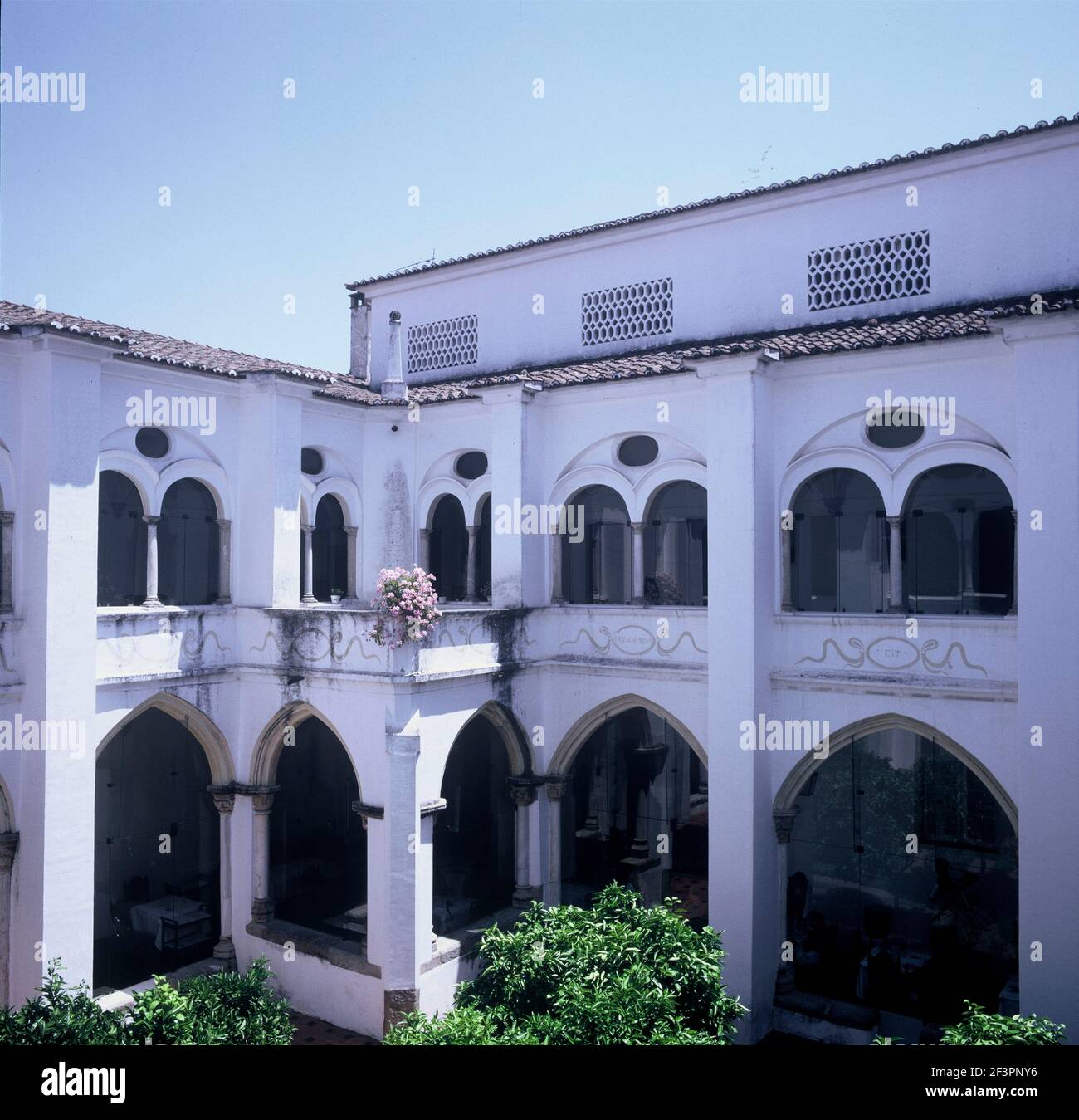 Hotel in Evora, Portugal,Abblick Innenhof Stock Photo