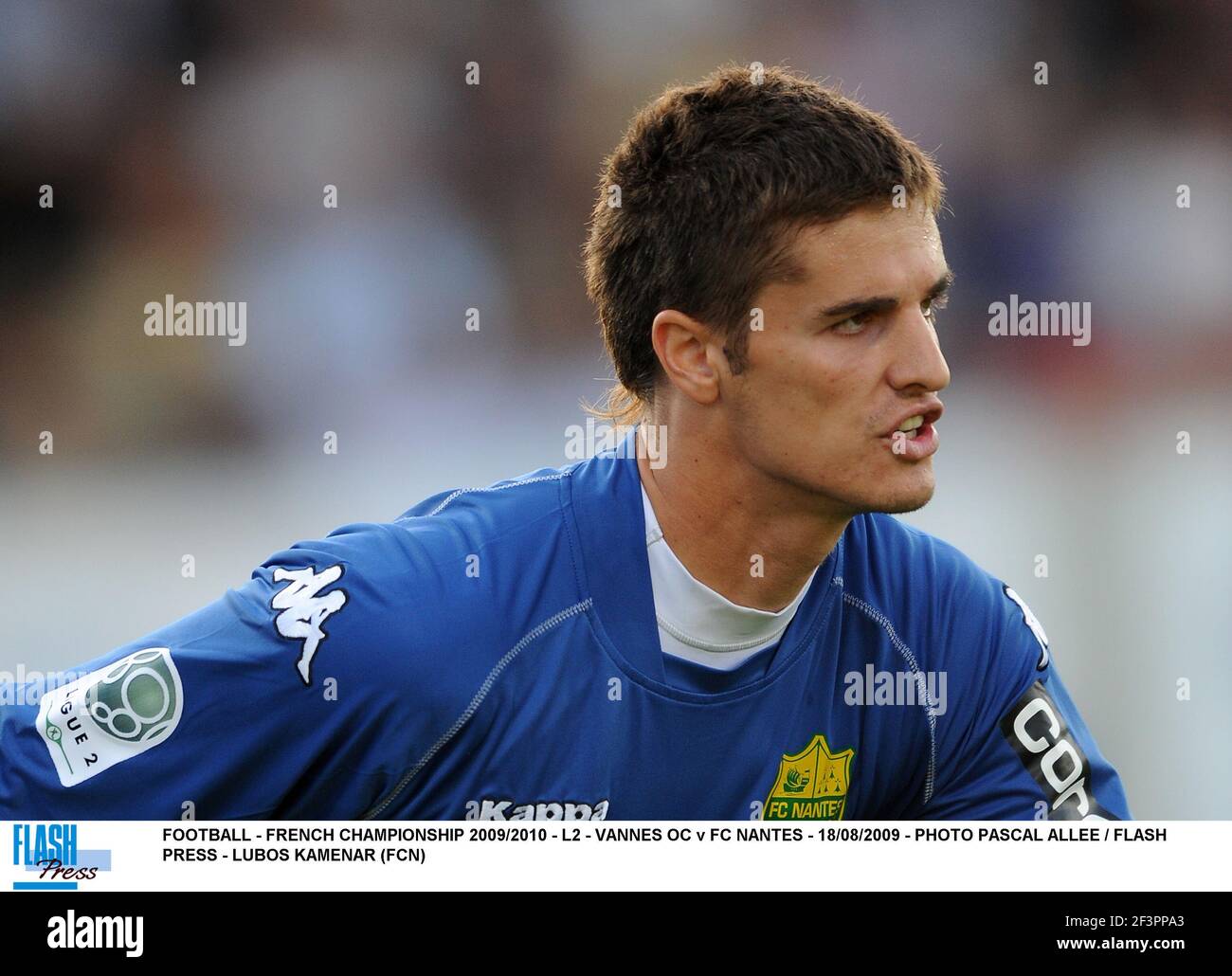 FOOTBALL - FRENCH CHAMPIONSHIP 2009/2010 - L2 - VANNES OC v FC NANTES - 18/08/2009 - PHOTO PASCAL ALLEE / FLASH PRESS - LUBOS KAMENAR (FCN) Stock Photo