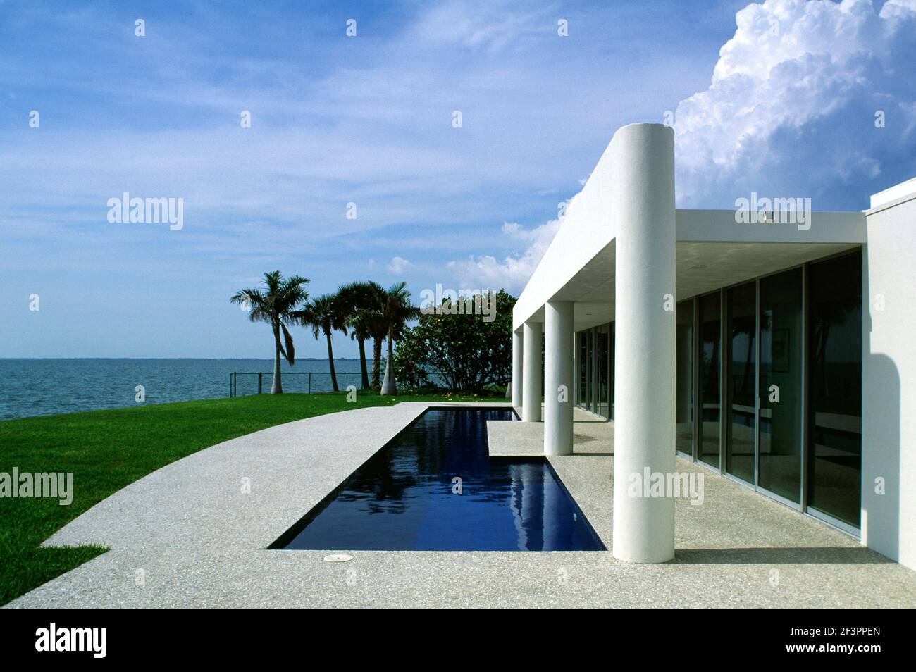 Baker Residence, Sarasota Florida,Seitenansicht,Michael Sheperd Stock