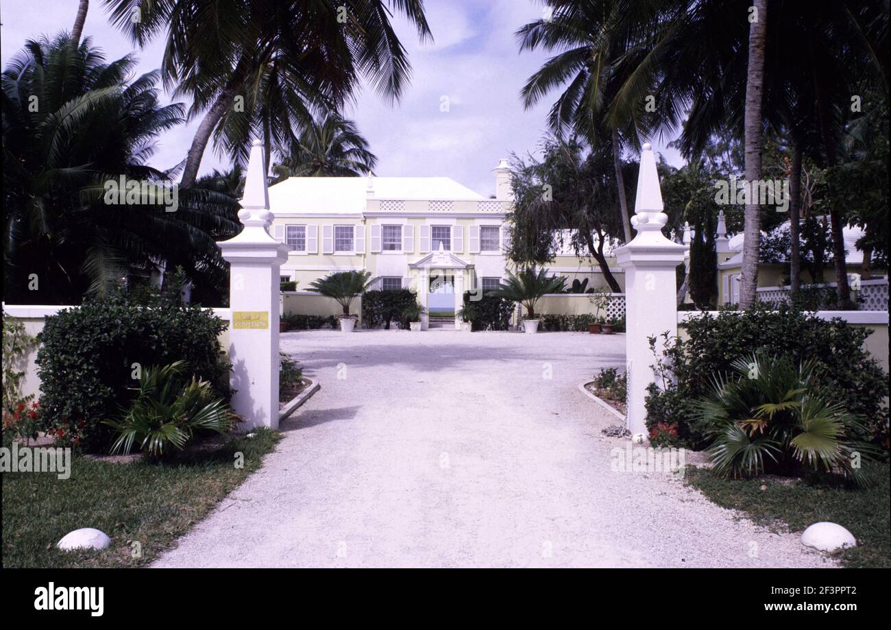 Laura Ashley Residence, Bahamas,Aussenansicht Totale Stock Photo