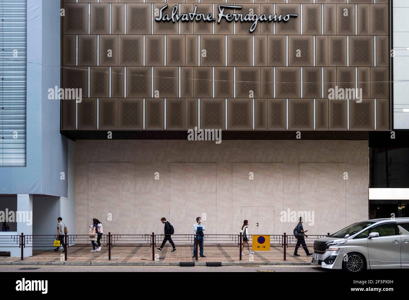 Hong Kong, China. 12th Mar, 2021. Italian luxury shoe brand Salvatore