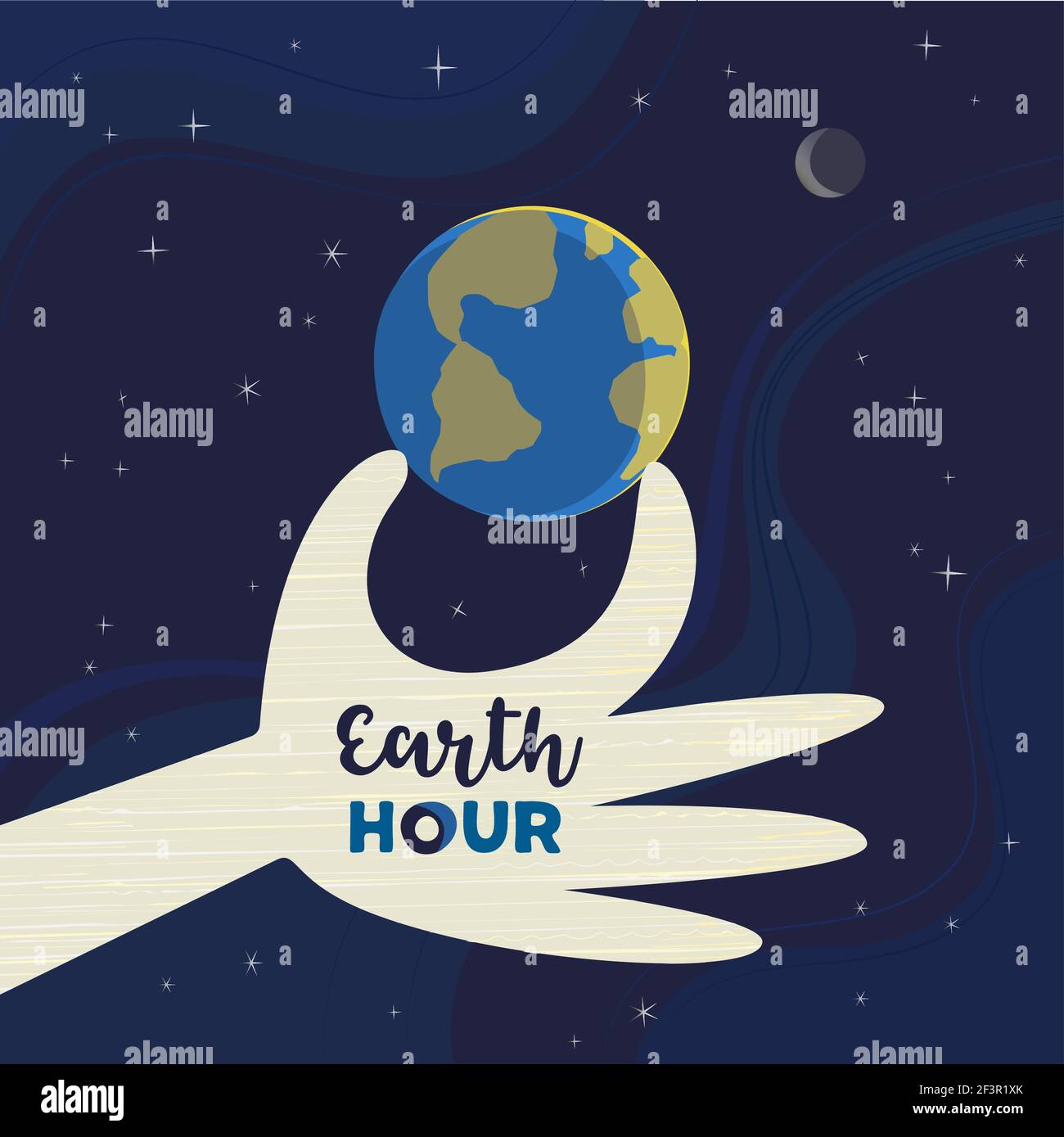 Earth hour day simple vector poster Stock Vector Image & Art Alamy