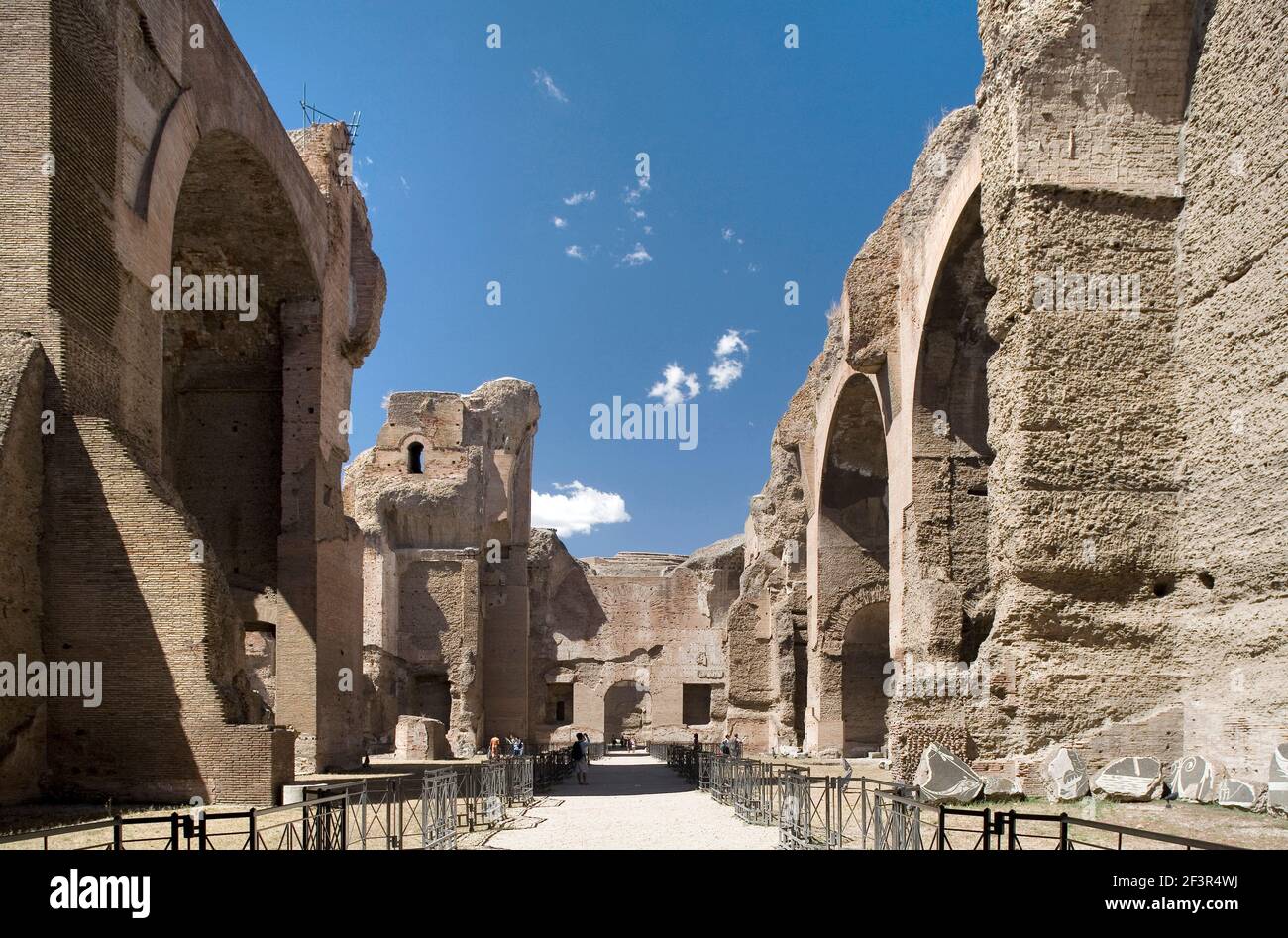 Ruins Of The Roman Baths Of Caracalla Rome Built Under Emperor 