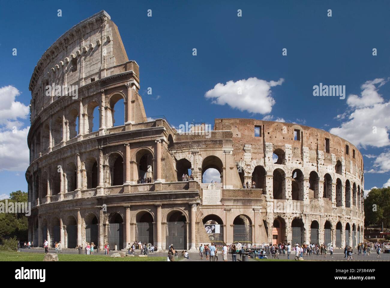 Roman Colosseum, an elliptical amphitheatre, the largest built in Roman