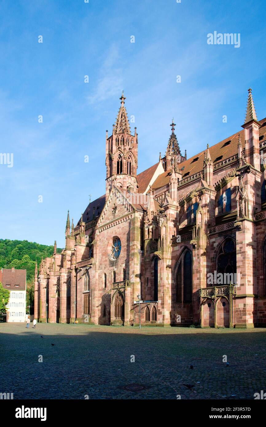 Chor und Querhaus von Nordwesten, Freiburg, M¸nster Unserer Lieben Frau Stock Photo