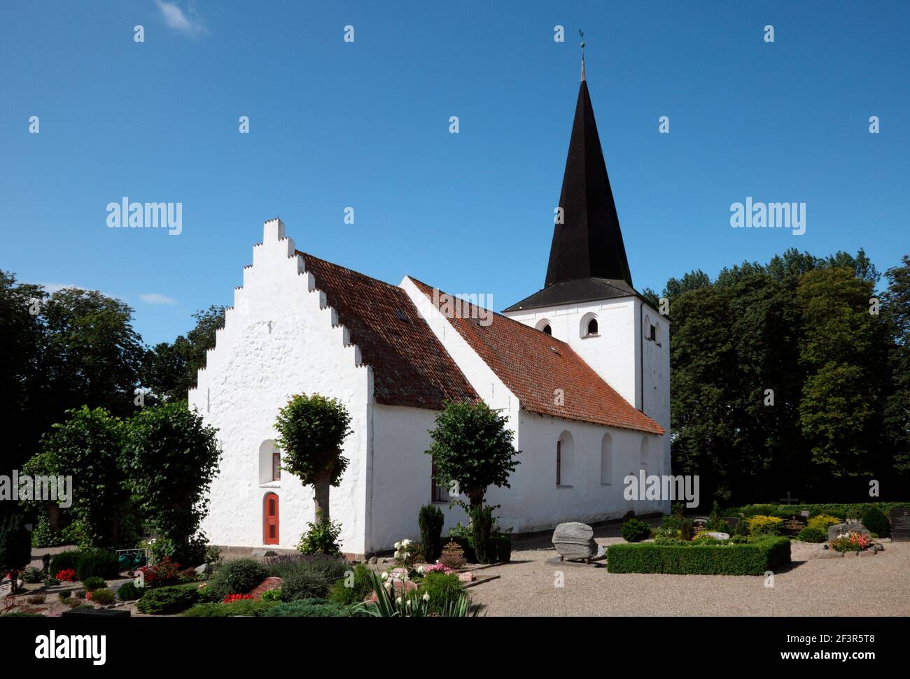 White Bregninge Church (1200), Aero Island, Denmark Stock Photo Alamy