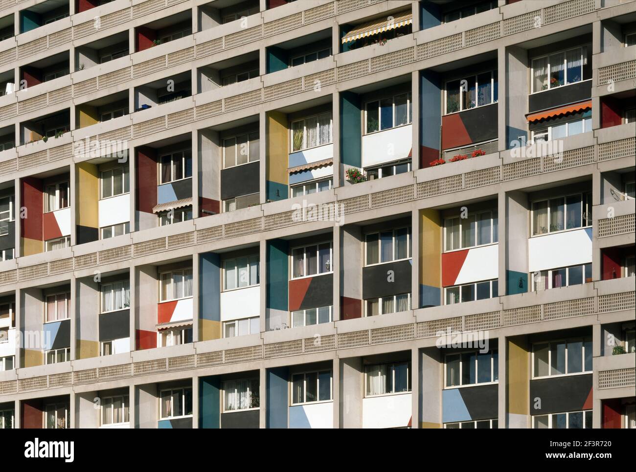 The Corbusier building, in the Berlin district of Charlottenburg-Wilmersdorf, Germany. Stock Photo