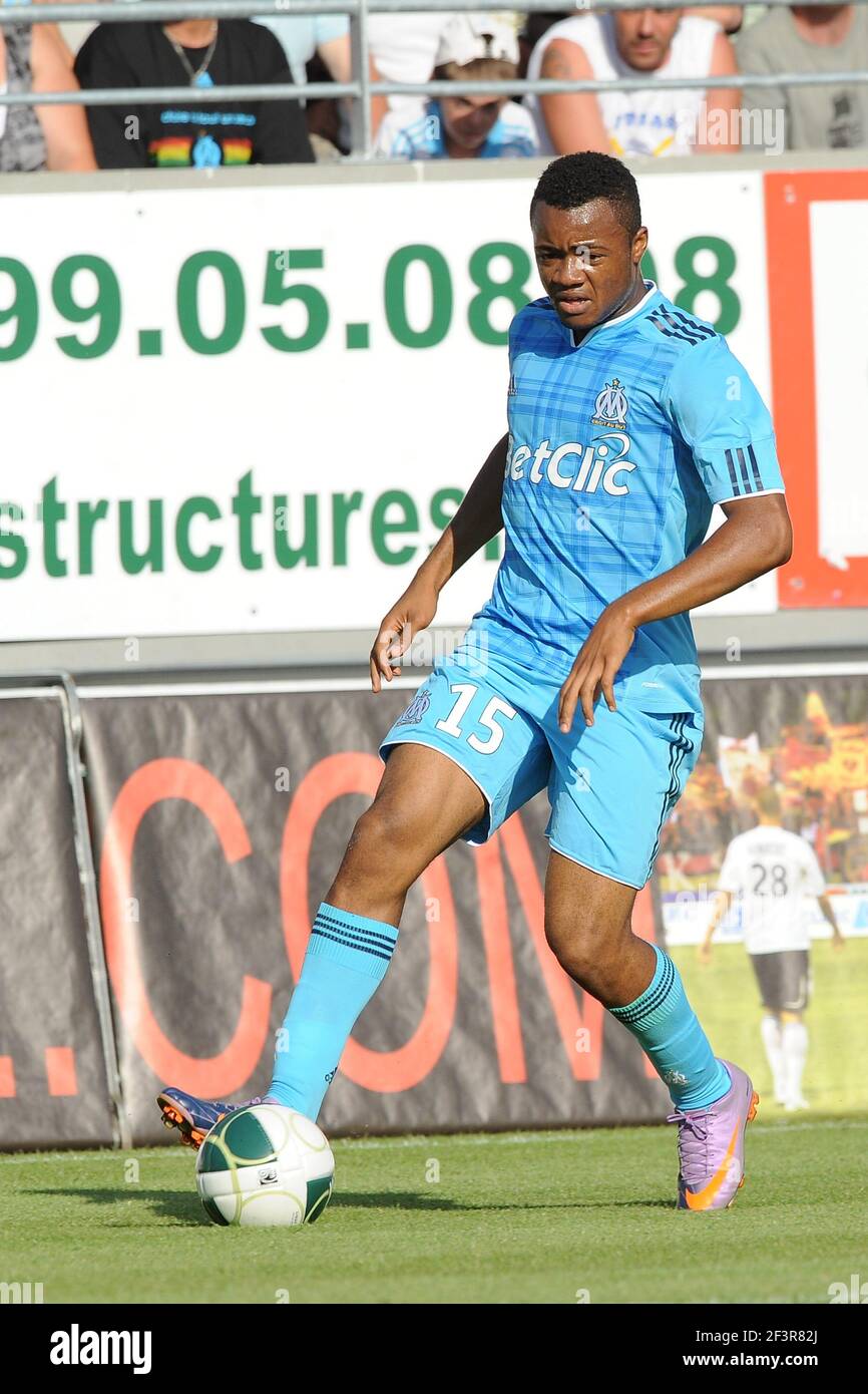 FOOTBALL - FRIENDLY GAMES 2010/2011 - VANNES OC v OLYMPIQUE MARSEILLE -  09/07/2010 - PHOTO PASCAL ALLEE / DPPI - JORDAN AYEW (OM Stock Photo - Alamy