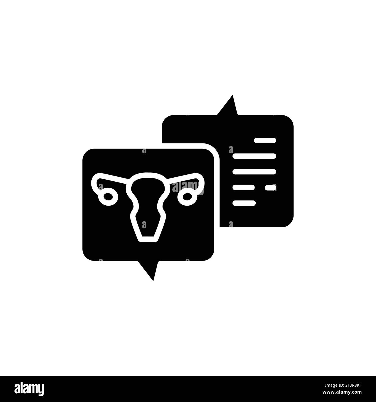 Consultation with doctor gynecologist color line icon. Outline pictogram for web page. Stock Vector