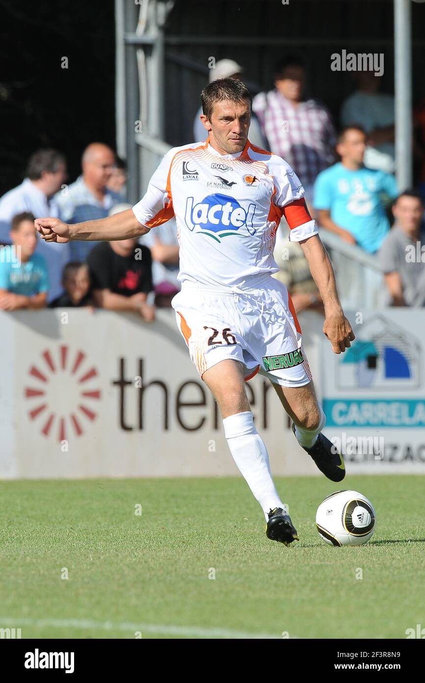 FOOTBALL - FRIENDLY GAMES 2010/2011 - FC LORIENT v STADE LAVALLOIS - 10/07/2010 - PHOTO PASCAL ALLEE / DPPI - JOHANN CHAPUIS (LAV) Stock Photo