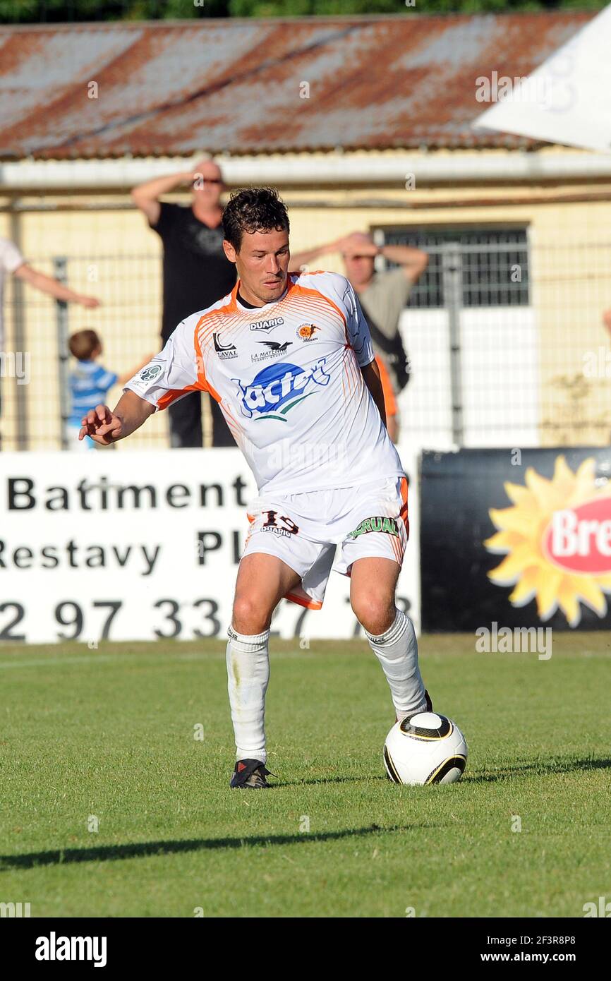 FOOTBALL - FRIENDLY GAMES 2010/2011 - FC LORIENT v STADE LAVALLOIS - 10/07/2010 - PHOTO PASCAL ALLEE / DPPI - PIERRE TALMONT (LAV) Stock Photo
