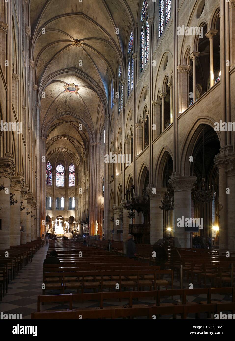 Blick nach Osten, Paris, Cathedrale Notre-Dame Stock Photo