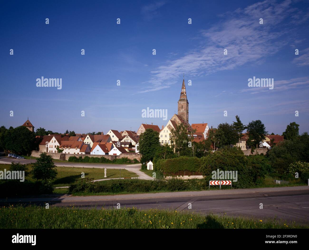 Stadtansicht, Wolframs-Eschenbach, Liebfrauenm¸nster Stock Photo