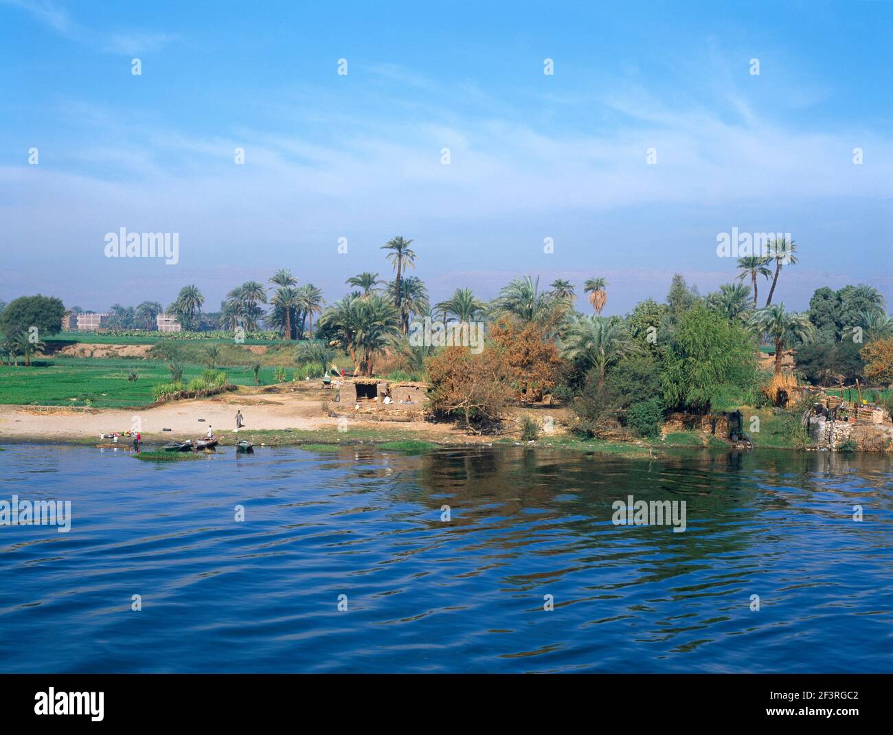 Aswan Egypt Nile Settlements Stock Photo